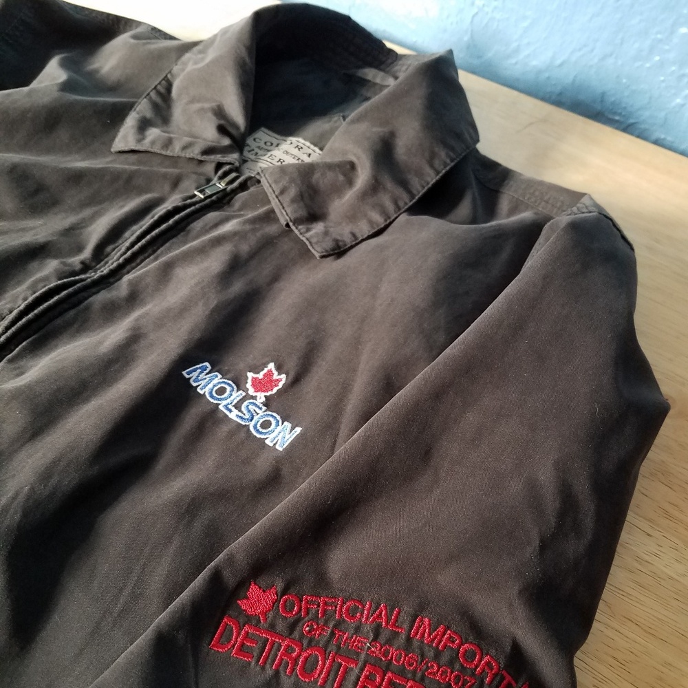 Vintage Molson Beer NHL Detroit Red Wings Jacket